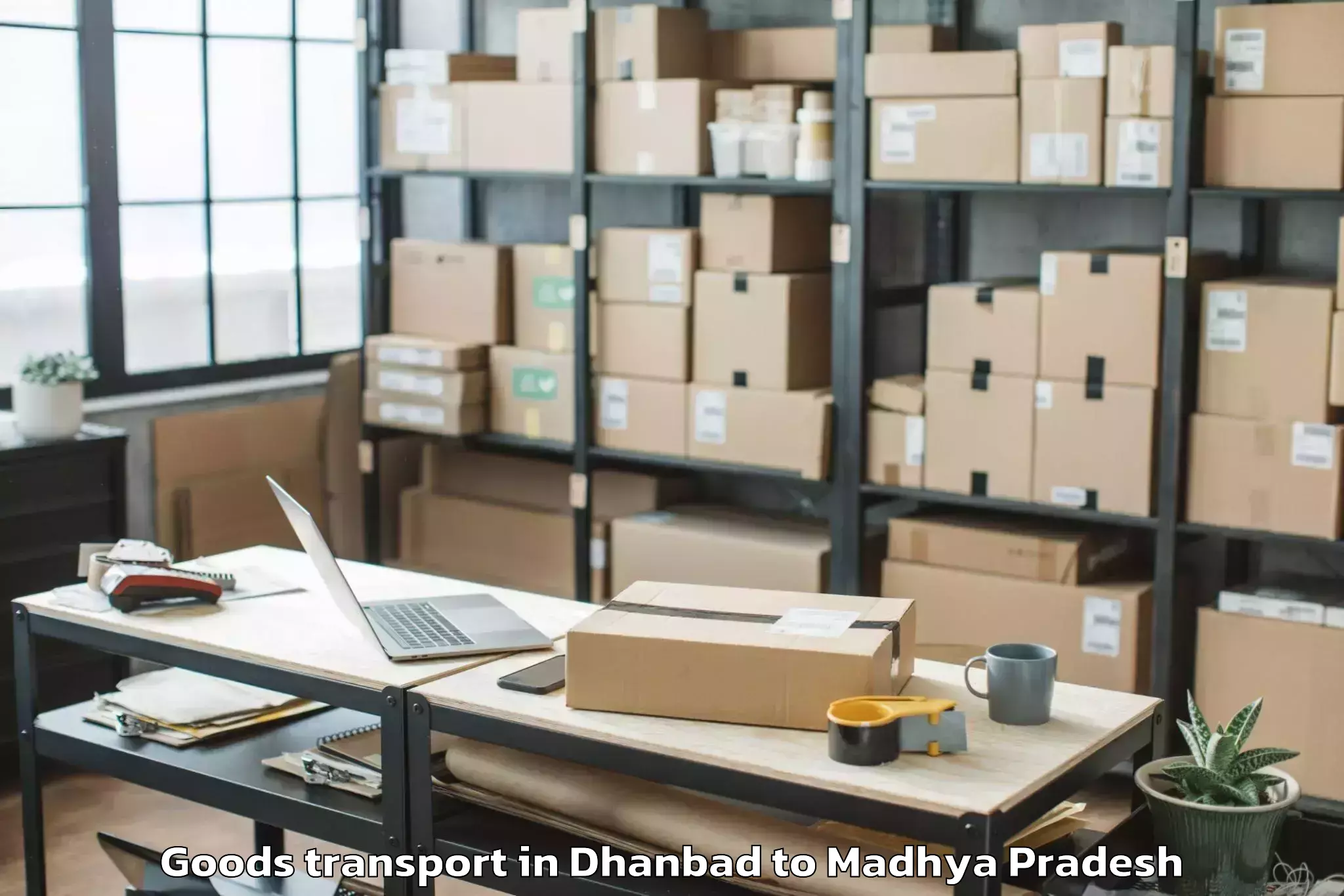 Discover Dhanbad to Chicholi Goods Transport